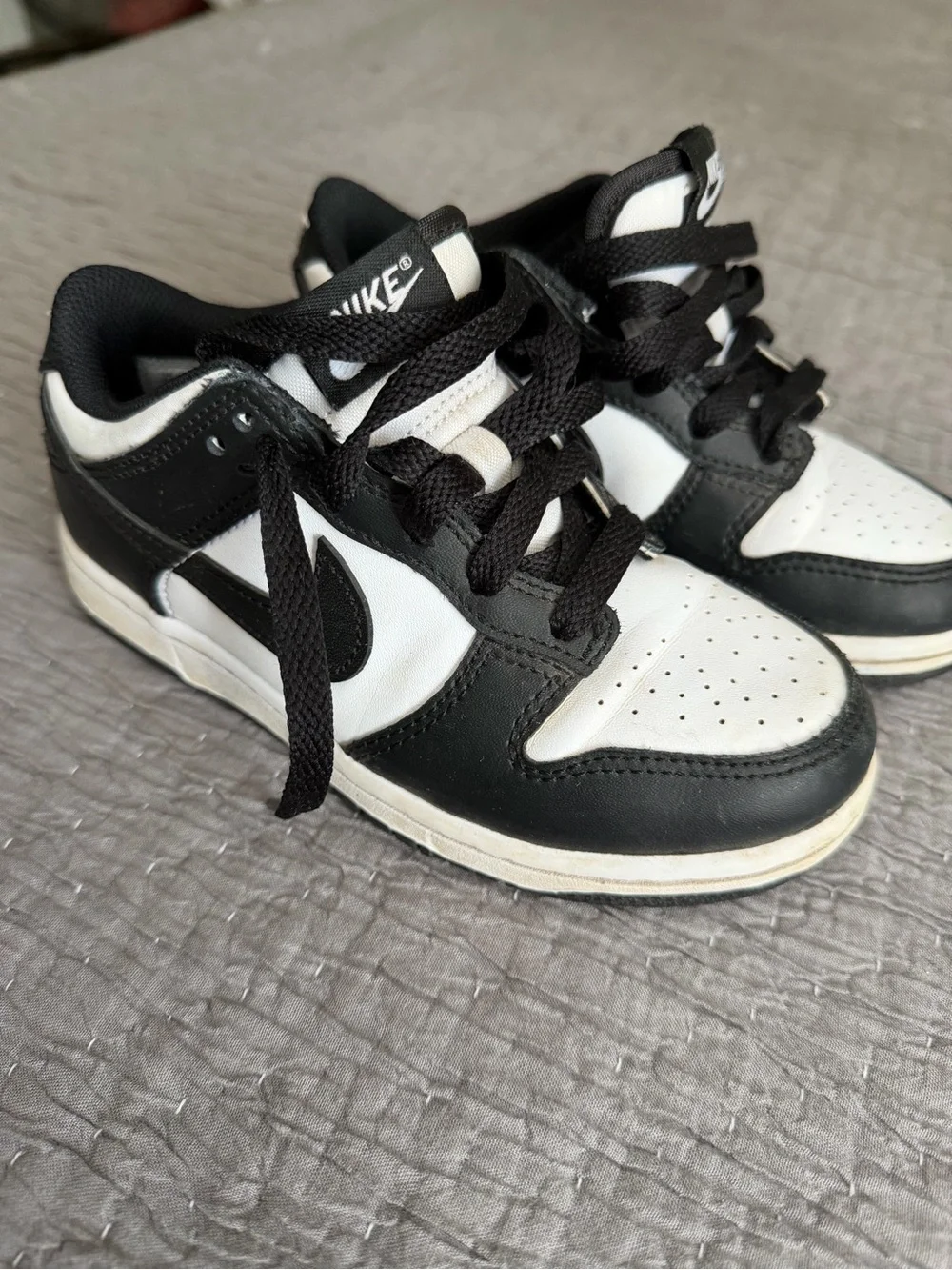 Nike Kids Black and White Low-Top Sneakers